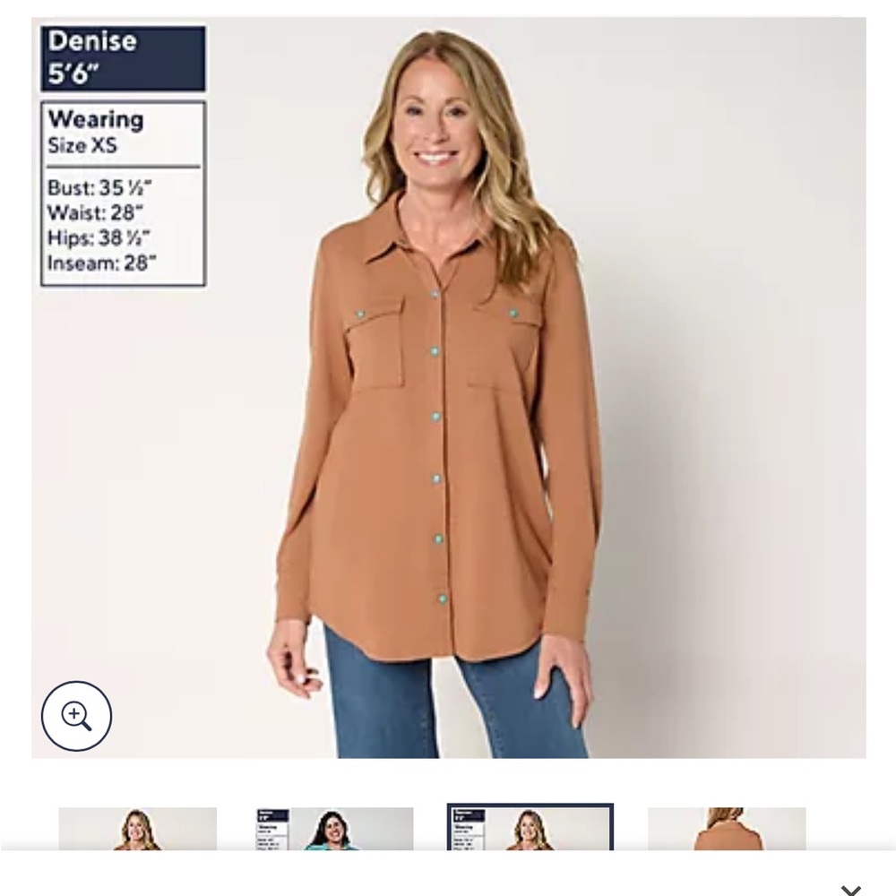 Boho — Relaxed Button-Front Shirt in Rust